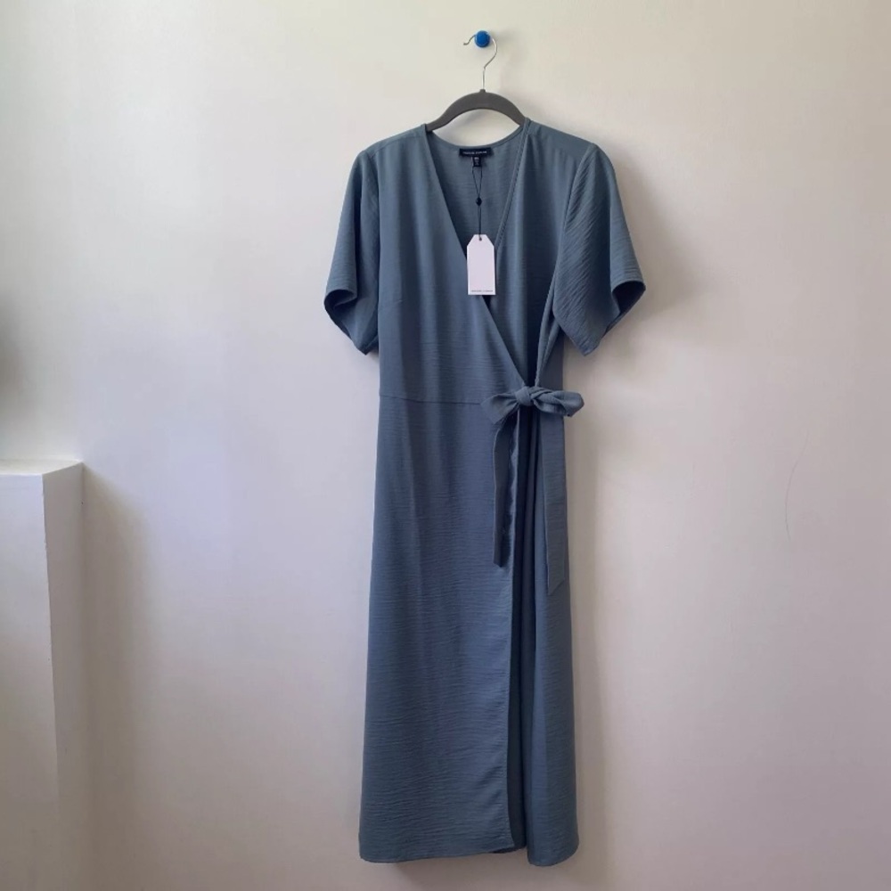 Universal Standard blue wrap dress size 6-8